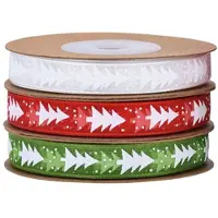 Semoic Kerst Lint Taart Decoratief Bedrukt Lint Kerstboom Garen Geschenkdoos Boeket Materialen 1cm