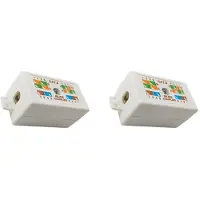 Torribaly 2X RJ45 Cat6-Aansluitdoos voor Ethernet-Netwerkkabelverbindingsaccessoires