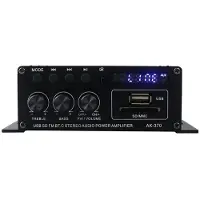Torribaly Digitale Power Audio Autoversterker Blauw Licht Stereo Audioversterker voor Home Theater Club Muziek