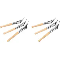 Torribaly 6 Stuks Wax Tool Clay Tool Wax Sculpting Tools Batik Tool Clay Wax Pottery Tool Kit Pen Tool Batik Pen Houten