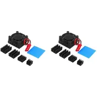 ISTOVO 2X voor Orange Pi 5 Koelventilator Actieve Warmteafvoer met Thermische Pads voor 5 Board