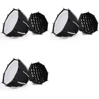 Zandona 3st 30 cm Achthoekige Softbox Bowens-Houder Quick Release Honeycomb Grid Softbox voor ZU60 of M60 COB Fill Light Studio