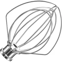 Torribaly Roestvrijstalen 6-Draads Hulpstuk voor Garde voor Kantelbare Keukenmixer, Kom van 4,5-5 Liter