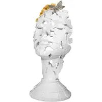 Semoic Europees Retro Abstract Menselijk Gezicht Hol Masker Ornamenten Huis Porch Woonkamer Decoratie Hars Ambachten Wit