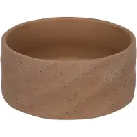 Flamingo Keramische hondenbak – middelgrote hondenbak – 700 ml – antislip & stijlvol – rond donkerbruin –