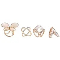 Tlily 4 Stuks Sjaalringen voor Dames Sjaalringclips Elegante Sjaal Gespringen Zijden Sjaal Decoratieaccessoires