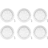 Typecat 6st 8 Inch Zwembad Hoofdafvoerafdekking Het Bovenste Rooster Onderste Montageplaten Witte Vervangende Zwembadafvoerafdekking Zwembaduitlaatafdekking