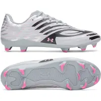 Under Armour Shadow Select 4 Gras Voetbalschoenen (FG) Grijs Zwart Roze