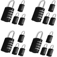 Torribaly Combinatie-Hangslot 4-Cijferig-Gym-Locker-Lock - 16 PCS Resettable Combo Lock voor Toolbox School Employee Locker