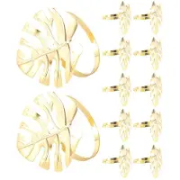 Semoic Bruiloft Decor Palmblad Servetring Tropische Servethouder Schildpadblad Servetgesp Tafelhanddoek Gespen Ornament