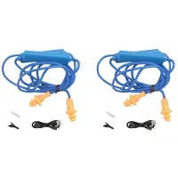 Torribaly 2X Oortelefoon Oordopjes voor op Het Werk, Geluidsdemping, Gehoorbescherming, Bouwplaatsen, Lawaaierige Plaatsen, Blauw