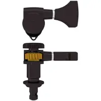 Hipshot HS6GL0B-21 Guitar tuner, Grip-Lock open, 21.0mm (0.827) post height, bass side, zwart
