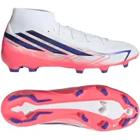 Adidas F50 Hyperfast League Mid Gras Voetbalschoenen (FG) Wit Paars Roze