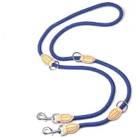 Exogio Multifunctionele Dubbele Hondenriem voor Grote Honden - Verstelbare Luxe Nylon Riem, Handsfree Riem met Twee Uiteinden voor 2 Honden