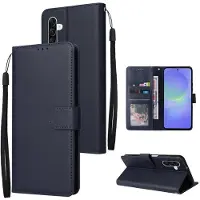 Mobigear Telefoonhoesje geschikt voor Samsung Galaxy A37 Hoesje | Wallet Bookcase Portemonnee | Pasjeshouder voor 3 Pasjes | Telefoonhoesje voor Pinpas / OV Kaart / Rijbewijs - Donkerblauw