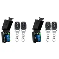 Torribaly 2X 433 MHz Draadloze Afstandsbedieningsschakelaar AC 85-256 V Relais 2-Kanaals Ontvangermodule voor Garagedeuren, Gordijnen, Verlichting