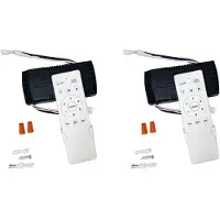 Torribaly 2X Universele Vervanging van Afstandsbediening voor Plafondventilator, 6 Snelheden en Timing, Vervanging op Afstand voor -Plafondventilatorlamp
