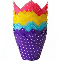 Kepptory Extra Grote Jumbo Tulip Baking Cups 125-Pack Premium Vetvrij, Anti-Aanbak Muffin Liners, Bakkerijstijl Cupcake Wrappers