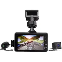Typecat Motor DVR Dash Camera met Camera aan de Voorzijde en Achterzijde Dubbele Videolusopname Waterdichte Motorrijrecorder Cam