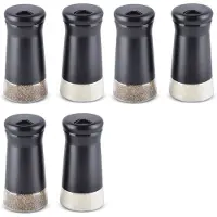 ISTOVO Peperstrooiers met Verstelbare Gietgaten, Elegante Roestvrijstalen Zout- en Peperdispenser, Perfect voor Zeezout, 6 Stuks