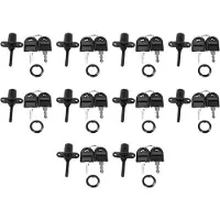 Typecat 10X Zinklegering Computer Bureaukast Brievenbus Ladekast Locker Cam Lock met Sleutels, Zwart