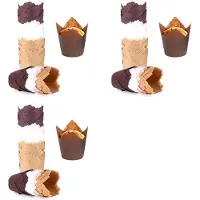 Torribaly 600 STKS Tulp Cupcake Liners Upgrade Perkamentpapier Muffin Liners voor Bakken Cupcake voor Feest Bruiloft Verjaardag
