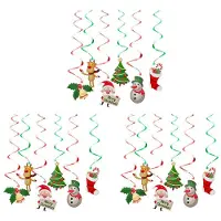 Typecat 3 Set Kerst Spiraal Plafond Opknoping Kerstman Elanden Bell Swirl Banner Kerstfeest Thuis Woonkamer Decoratie