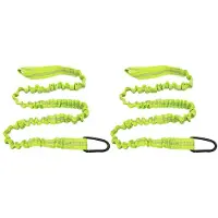 Kepptory 2-Delige Set Kajakpeddelkoorden, 90-150 cm Lang, Spiraalvormig met Karabijnhaak en Veiligheidsriem voor Kano, Kajak, Vishengel en Peddel B