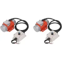 ISTOVO 2X 30W Betontriller, 4000RPM Elektrische Vibrerende Motor met Snelheidsregelaar en Instelbare Opwindende Kracht 24V