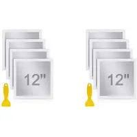 Typecat 8 Stuks Gipsplaat Reparatieset 12 X 12 Gipsplaat Reparatiepatch met Schraper Zelfklevende Muurreparatiepatch Gipsplaat Reparatiepatch