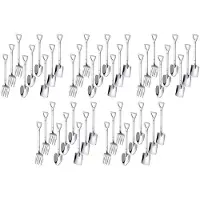 Typecat 45 Stuks Schop Vork Schop Koffielepel Schop Handvat Dessertlepel Ijs Schop Vorm Vork Fruit Vork