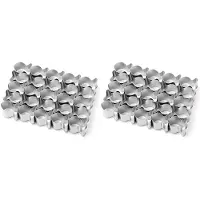 Semoic 2X Gold Fish Cracker Cutter, 25 Holte Vis Koekjesvorm Roestvrijstalen Visvormige Mallen voor Anti-Aanbak Deeg Koekjes