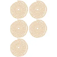 ISTOVO 5st 9 Foot Natural Wood Bead Christmas Garland Houten Kerstboom Garland Perfect voor Rustieke Natuurlijke Landelijke Boerderij