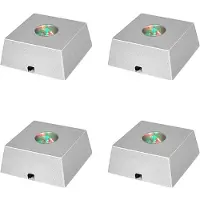 Typecat 4X LED-Stenen Displaybasis Kleurrijk Veranderend Licht Kristallen Torenlicht Woondecoratie Beeldje-Displaystandaard