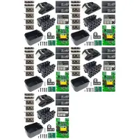 ISTOVO 5X BL1890B Lithium Battery Case BMS PCB Balance Charging Protection Board Shell for 18V BL1860 9.0Ah LED