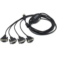 Zandona USB Naar 4-Poorts -232 Converter (voor FTDI-Chip) USB V2.0 Naar DB9 RS232 Seriële Kabeladapter
