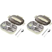 ISTOVO 2X 1.5L Bento Boxes voor Student, Thermische Isolatie Bento Lunchbox Servies Set,Lunch Containers voor Kinderen Lunchbox,C