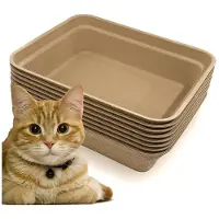 Kepptory 5 Stuks Wegwerpbare Kattenbakken, Draagbaar voor Hamsters, Cavia'S en Konijnen, 17x13,2x4 Inch