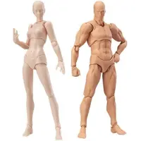 Tlily Body Doll, Artists Mannequin Blockhead Jointed Mannequin Tekenfiguren +Vrouw Set (Huidskleur)