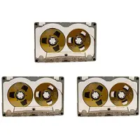 Torribaly 3X 55 Minuten Lege Tape Schijf Dubbelzijdig Metalen Kleine Open Schijf Lege Cassette Tape Tape Schijf, E
