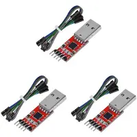 Torribaly 3 Stuks CP2102 USB 2.0 Naar TTL 5-Pins Seriële Adapter USB Naar TTL Seriële Convertermodule voor UART STC 3,3 V en 5 V