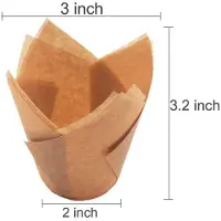 ISTOVO 800 Stuks Tulp Cupcake Liner Bakvormpjes Papieren Cupcake en Muffin Bakvormpjes voor Bruiloften en Verjaardagen