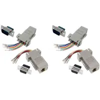 Kepptory 20 Stuks DB9 Naar RJ45 Modulaire Adapter, DB9 Naar RJ45 Vrouwelijke Jack Ethernet-Adapter