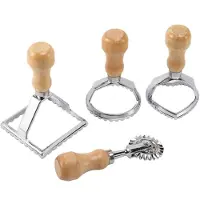 Torribaly Italiaanse Ravioli Cutter Set Pasta Pers Keuken Opzetstuk Kit Ravioli Maker Mal Gereedschap Ravioli Stempel Set Gebak Wiel 4 Stuks