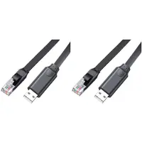 Kepptory 2X USB Naar RJ45 Console Kabel RS232 Seriële Adapter voor Laptop Computer USB RJ45 8P8C Converter Console Kabel 180cm