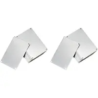 Typecat 24 Stuks 304 Roestvrijstalen Graveerplaatjes, 3,4 X 2,1 Inch Rechthoekige Tag Metalen Stempelplaatjes Huisdiertags 4-Gats