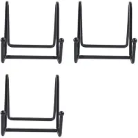 Torribaly 3st 3 Inch Plaatstandaarden voor Weergave Metalen Frame Houder Standaard Foto, Decoratieve Plaat, Boek, Foto-Ezel