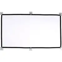 Torribaly 150 Inch Draagbaar Projectorscherm 16:9 Eenvoudig Projectorgordijn met Hoge Dichtheid, Zacht Projectiescherm voor Thuiskantoor