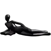Semoic Nordic Reading Statue Harsen Beeldjes Desktop Decor Sculptuur Moderne Kunst Ornament Thuis Kantoor Decor Ambacht Zwart B