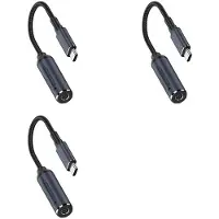 Torribaly 3X Vrouwelijke Ingang Naar USB C PD Mannelijke Stroomoplaadkabel, 100W DC4506 Type-C Oplaadkabel voor Telefoons, Tablets, TWS, Laptops